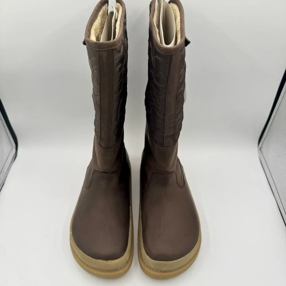 Birkenstock Iskut‎ Boots Women's Size 7 EU 38 Brown Leather Fleece-Lined